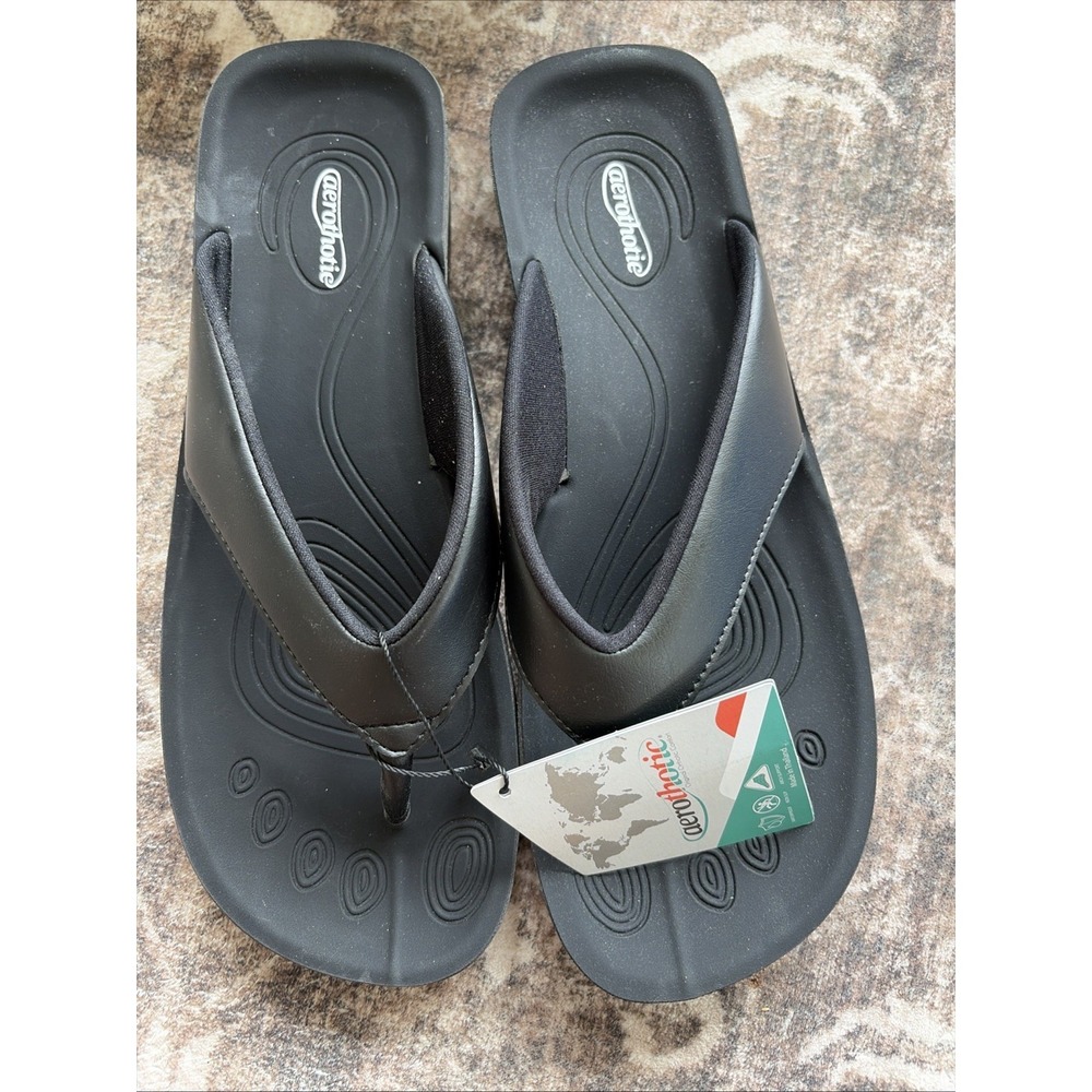 AEROTHOTIC Slip On Recovery Footwear Plantar Fasciitis Flip Flops Womens Size 9